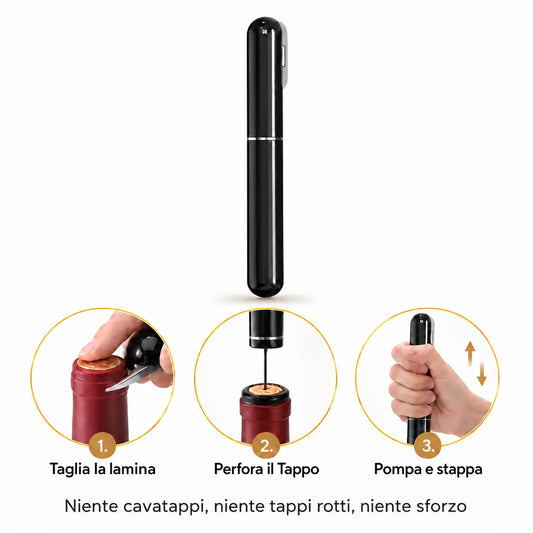 Cavatappi per vino: stappa in pochi secondi
